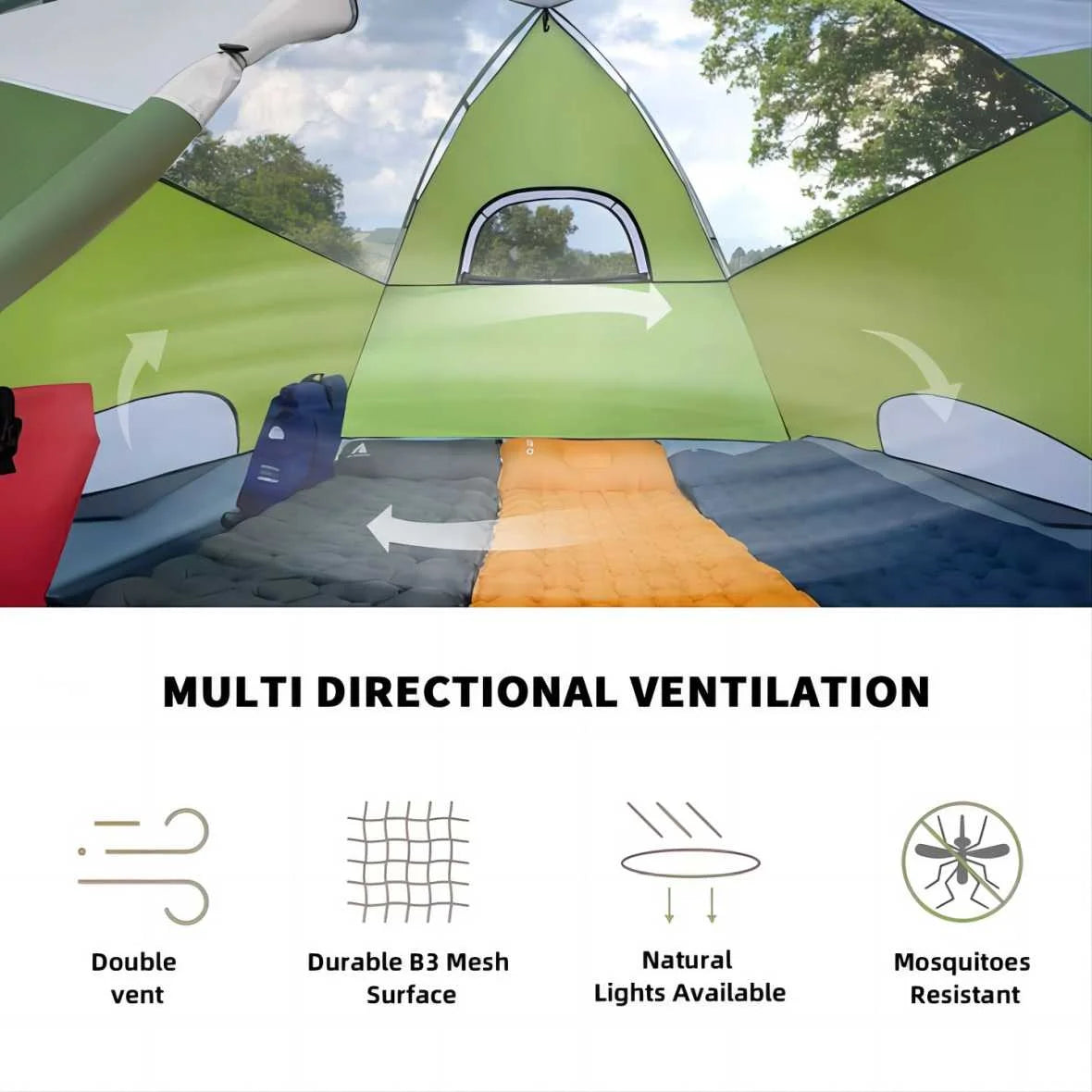 2/4 Person Tents for Camping - Lightweight Outdoor Camping Tents 7.2 Lb