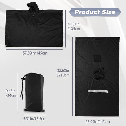 Rain Ponchos for Adults Women and Men, Waterproof Rain Coat Jacket with Hood, Pocket and Reflective Strip, Reusable Raincoat Unisex for Emergency Outdoor Camping Biking Hiking Climbing