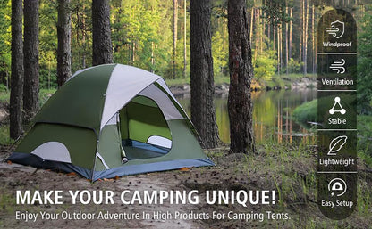 2/4 Person Tents for Camping - Lightweight Outdoor Camping Tents 7.2 Lb