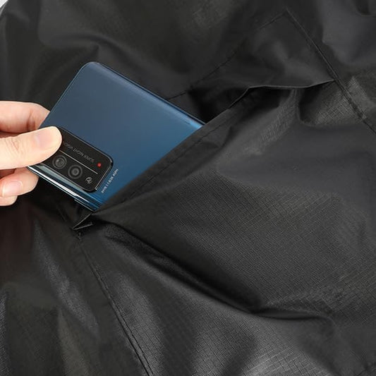 Rain Ponchos for Adults Women and Men, Waterproof Rain Coat Jacket with Hood, Pocket and Reflective Strip, Reusable Raincoat Unisex for Emergency Outdoor Camping Biking Hiking Climbing